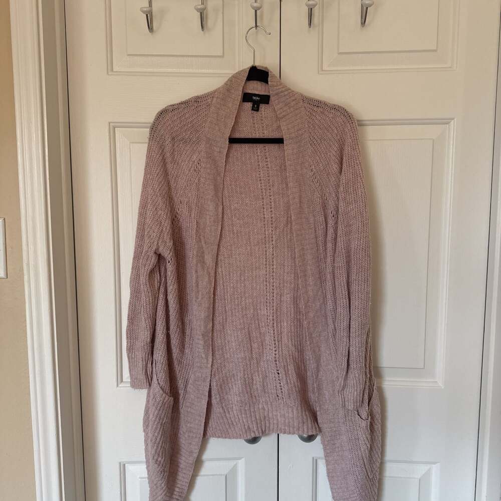 Mossimo Supply Co. Pink Knit Open Front Cardigan